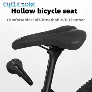 CYCLE ZONE | Bicycle Saddle MTB Mountain Road Bike Seat Hollow Cushion Lightweight Breathable Hollow Cycling Seat Cushion Bike Accessories