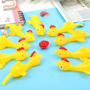 Digeo Funny Turkey Creative Chicken Elastic Flying Finger Birds Sticky Vent Decompression Kids Toys Ejection Chick