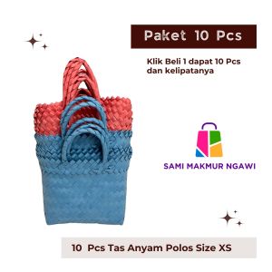 PAKET 10 pcs Size XS Tas Anyam POLOS Hampers Parcel Souvenir Hadiah Hantaran Berkat Kotak Nasi Snack