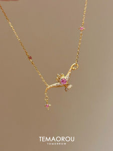 Sweet Heart Pendant Necklace Womens Fashion Jewelry Non-Fading Sand Gold Aladdins Lamp Design Alloy Embedded Artificial Gem