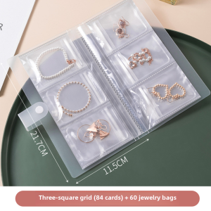 Transparent Jewelry Storage Box for Earrings Rings Beads Necklaces and Accessories with Oxygen-Exclusion Seal Bag