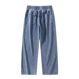 Mens American Style Loose Straight Leg Jeans Vintage Spring Summer New Arrival Drapey Trendy Wide Leg Long Pants