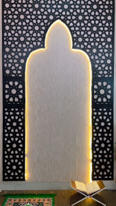 Hiasan dinding Mihrab masjid / mushola kaligrafi Islami Kubah Aesthetic