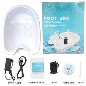 Electric Ion Foot Bath Set With Basin Deep Cleansing Detoxification Foot Vibration Massage Relaxed Arrays Aqua Promote Vitality
