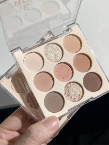 Nine-Shade Eyeshadow Palette Matte Pearl Milk Tea Melon Beginner Daily Light Makeup Small Audience Herorange Cosmetics