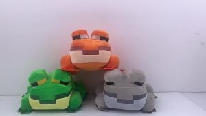 <105> ข้ามพรมแดน Minecraft minecraft frog ของเล่นตุ๊กตากบลูกบาศก์รอบของขวัญปีใหม่