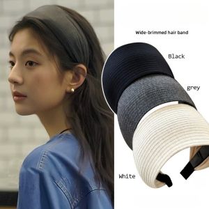 แถบคาดศีรษะถักนิตติ้งของผู้หญิงปีกกว้างย้อนยุคเครื่องประดับผมสายรัดแต่งผมกีฬา MODE Korea
