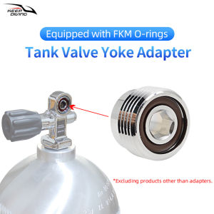 1Pcs DIN to Yoke Adapter Scuba Tank Valve Converter Brass Chrome G5/8 Thread with FKM O-Ring Professional Diving Equipment