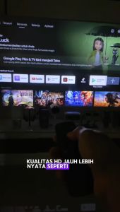 Smartberry Proyektor HT16 - Proyektor Android 720P HDMI & USB Layar Besar untuk Hiburan dan Presentasi