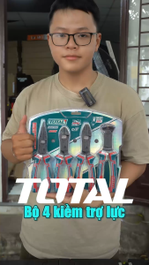 Bộ kềm trợ lực TOTAL kìm cắt chất liệu Cr-V phủ teflon bảo hành chính hãng tiết kiệm 65% so với kềm thường