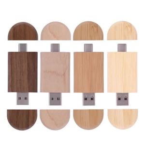jaster | JASTER Wooden TYPE-C USB Flash Drive 128GB USB-C Memory Stick Bamboo Pen Drive 64GB Creative Gift Pendrive 32GB 16GB USB Stick