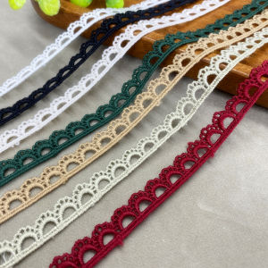 White Hollow-out Fine Milk Silk Water Soluble Lace Accessories Pastoral Clothing Curtains Sofa Decorative Lace Edge Width 1cm