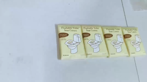 50PCS Flushable Disposable Toilet Seat Cover Portable Bathroom Toilet Bowl Seat Covers Universal
