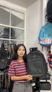 Tas Ransel Sekolah Backpack Cowok Cewek SD SMP SMA Tas Punggung Polos Ransel Hitam Model Polo - PG 37