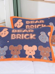 Elegant European Style Thickened Cotton Pillowcase Durable Dark Color Resistant Stain Five Layers Extra Large Single Use