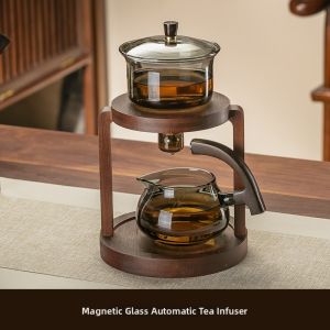 CRISTALGLASS | Automatic Magnetic Tea Set Home Use Kungfu Tea Easy Brewing