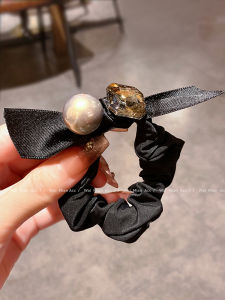 New 2025 Pearl Hair Ties Womens High End Crystal Hair Accessories Ball Headband Hair Ropes Horse Tail Head Ropes Large Bow Circle