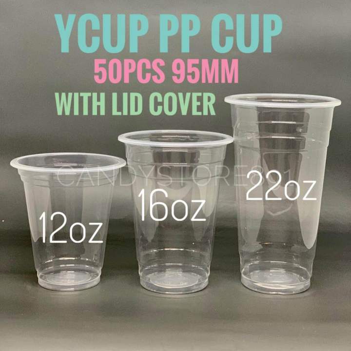 50pcs Ypp Plain Pp Cups 95mm Plastic Cups For Milk Tea With Lids Lazada Ph 9642