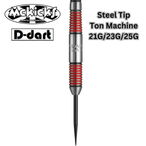 MC KICKS STEEL TIP DARTS - 21G/23G/25G ALAN GLAZIER TON MACHINE 80% TUNGSTEN DART SET