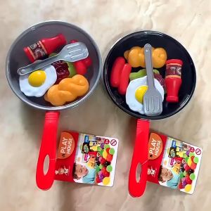 8pc/set Kitchen Food Toys Simulation Kitchenware Play Pretend Play Toy Set Children Toy Kitchen Pretend Toy Gifts