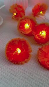Marigold Flower LED String Lights Outdoor Indoor Decorative Lamp for Halloween Mexican Festival Party Bedroom Living Room Decor