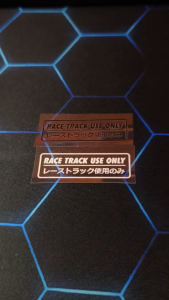 Sticker UV Race Track Use Only - 2 Sticker Mẫu Race Track Chữ Nhật - Trắng Đen - Hình dán - Nhãn dán - JDM Decal