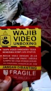 STICKER VIDEO UNBOXING / WAJIB VIDEO UNBOXING (isi 100 pcs) size 5 x 8 cm GLOSSY