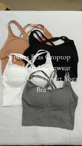 Womens Sports Bras Criss Cross Strap Yoga Bra