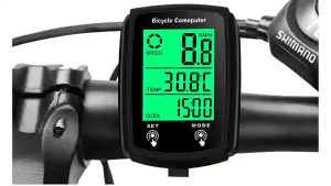 Fonken Wired Bike Computer Waterproof Bicycle Odometer LCD Screen Cycling Speedometer Mountain Bike Speedo Meter