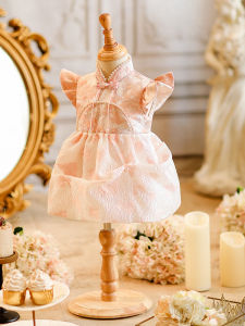 Chinese Style Baby Girl Dress Flying Sleeves Birthday Bud Skirt Zhuazhou Classy Baby National Style Tang Suit Princess Dress Summer