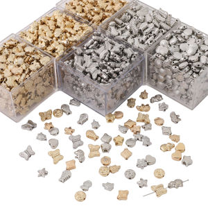 ลูกปัดคริสตัลรูปดาวพระจันทร์และพระจันทร์ด้วยหัวใจแบบ CCB 30ชิ้นสำหรับเครื่องประดับทำเครื่องเพชร DIY