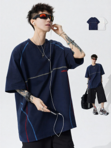SZON | American Style Contrast Color Racing T-Shirt