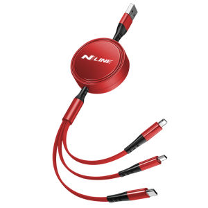 Hyundai | 100W Fast Charger 3-in-1 Data Cable Car USB Charging Accessories For Hyundai Palisade Bayon Tucson Inster NEXO Creta i30 i20 i10
