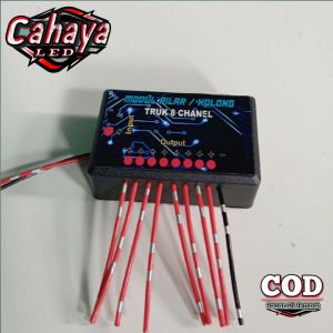 MODUL LAMPU KOLONG/PILAR 8CHANEL LIGHTBAR ROTATOR 12VOLT/24VOLT