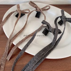 Kẹp Tóc Đuôi Ngựa Thắt Nút Bướm Hai Đầu Dệt Tóc Phong Cách Mới Thu Đông Bộ Hai Kẹp Tóc Công Chúa Cho Bé Gái