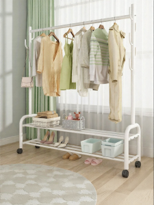 Easy Single Pole Standing Foldable Clothes Rack