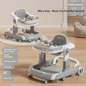 MLZH | O-shaped Leg Prevention Side Flip Proof Adjustable Multifunction Baby Walker