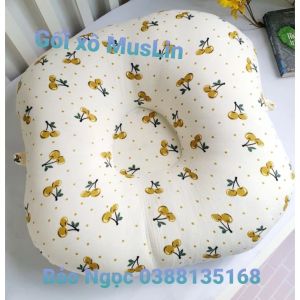 Gối chống Trao-Đệm chống trào vải xô muslin mềm mịn cho bé