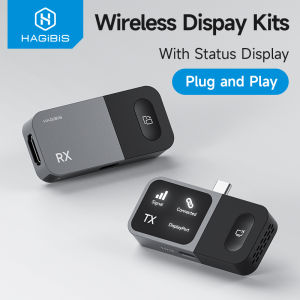 Hagibis | Hagibis Wireless USB C Transmitter and Receiver Kit HDMI Video Extender Mirroring Dongle for Phone Tablet Laptop Monitor Samsung