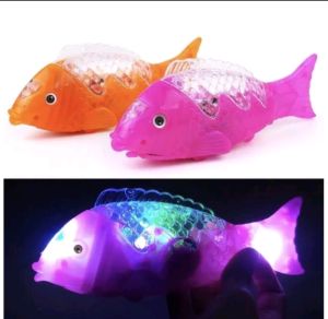 mainan ikan koi goyang LT 37 musik + lampu