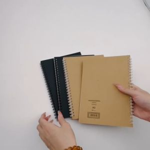 ZOFDA A5 Coil Notebook 60pages Penutup kulit sapi Notebook Desain estetika sederhana Perlengkapan kantor konferensi