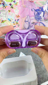 HTC NE37 True Wireless Bluetooth Headset V6.0 OWS TWS Open Ear Earphone TWS Earhook Headset Terjemahan AI IPX5 Headset Olahraga Ai Translation Translator Earbuds Sport HIFI Bass