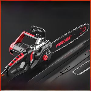 มือถือลูกโซ่ไฟฟ้าขนาดเล็กตัดไม้เลื่อยต้นไม้ Felling เครื่องมือเลื่อยโซ่ไม้แยกขวานบ้านสวนอุปกรณ์