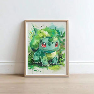 Bandai | Oil Painting By Numbers Anime Pokemon Pikachu Home Decor Modern Wall Decor for Living Room Bedroom Perfect Gift No Frame