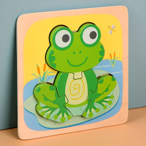 Wood Puzzle Cartoon Animals Cognitive Jigsaw Puzzle Montessori Wooden Toys Early Learning Educational Toys For Children Gift