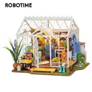 Robotime Rolife บ้านตุ๊กตา DIY สำนักเก็บเอกสารลึกลับของประดับตกแต่งเด็กขนาดเล็ก บ้านตู