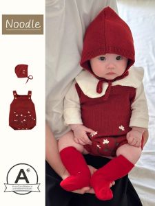 Hand-knitted Embroidery Baby Bodysuit Romper