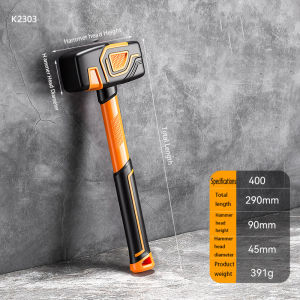 Square Rubber Hammer Soft Percussion Hand Tool Shockproof For Tile Installation Flooring Furniture Woodworking Motorcycle Repair