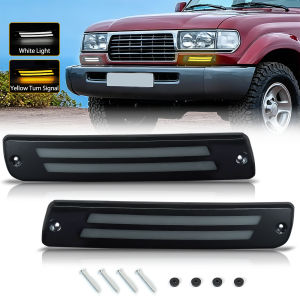 2pcs DRL For Toyota Land Cruiser 80 Series LC80 FJ80 FZJ80 HDJ80 HZJ80 4500 1991-1998 Daytime Running Light Daylamp 8151160381