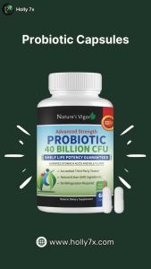 NATURES VIGOR Probiotic Capsules – Gut Health Immunity & Wellness Support (60g)